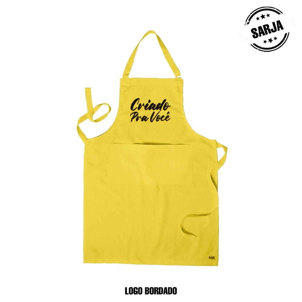 Avental Sarja com Logo Bordado