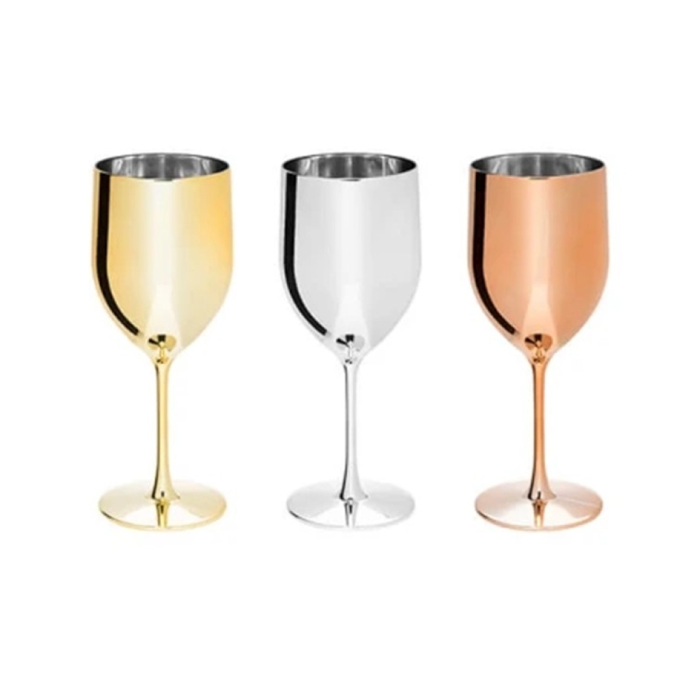 TAÇA DE VINHO GÊNOVA METALIZADA 400ML-102032